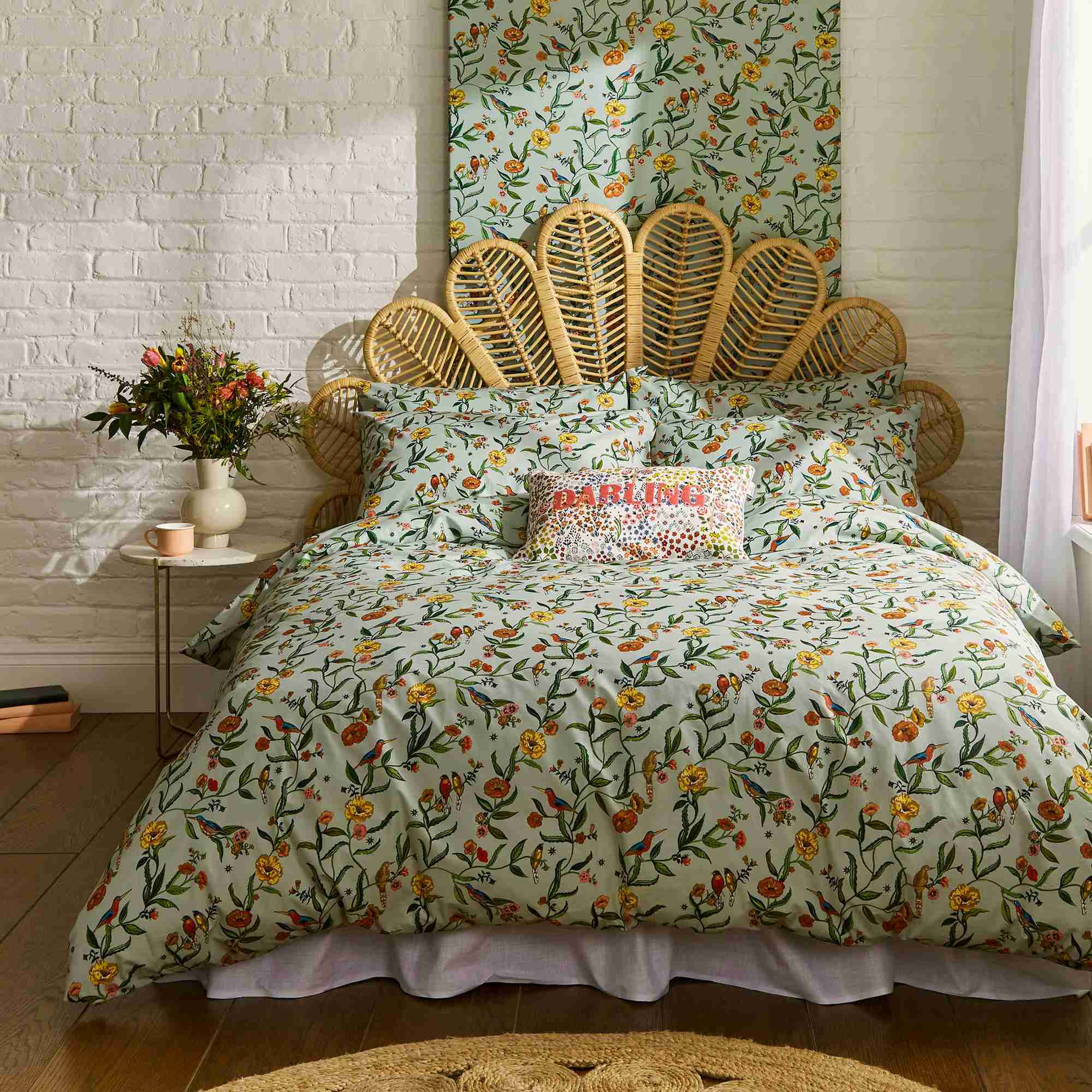 Summer Birds Bedding By Cath Kidston In Sage Green